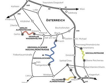 Großglockner Hochalpenstraße, Verkehrsgrafik | © grossglockner.at