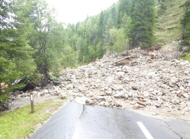 Nockalmstraße, Aufnahme vom 24. Juli 2024 nach dem Unwetter | © nockalmstrasse.at